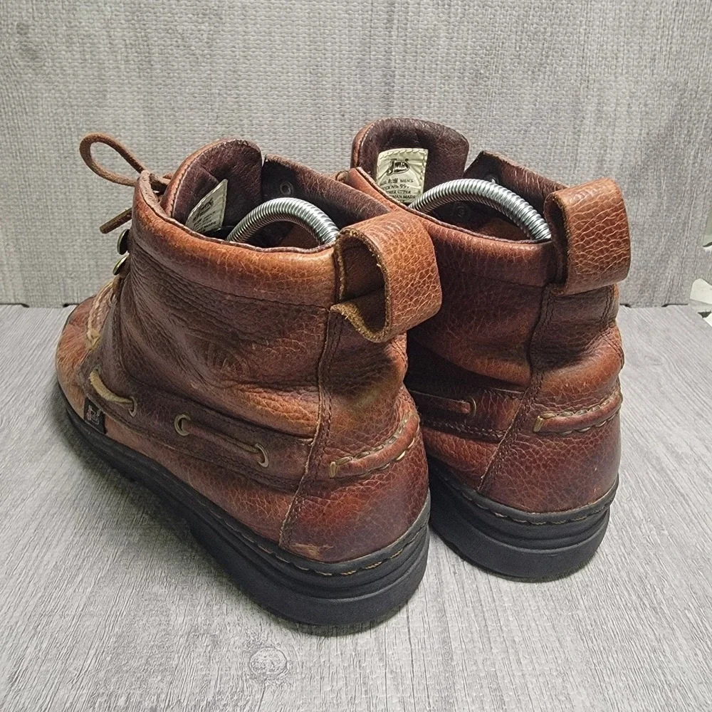 Justin 991 Chukka Boots Mens 8.5 M Brown Leather Lace Up Workwear Outdoor Rugged